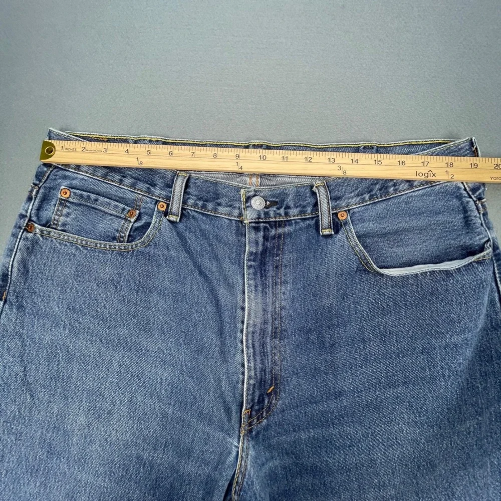 Levi's Blue 550 Relaxed Fit Tapered Leg Jeans Mens 40x36